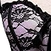 Zhitunemi 815 Women's Lace Through Top Floral Overbust Corset Waist Cincher Bustier Large Pink