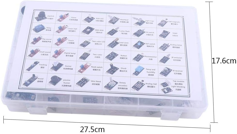 Plyisty Ultimate 37 in 1 Sensor Modules Kit for Electronic Components Starter Kit Set for MCU Education User Beginners - Image 3