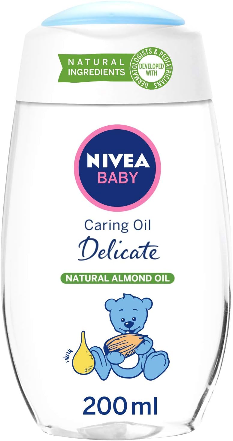 NIVEA Baby Delicate Caring Oil, Natural Almond Oil, 200ml price in UAE