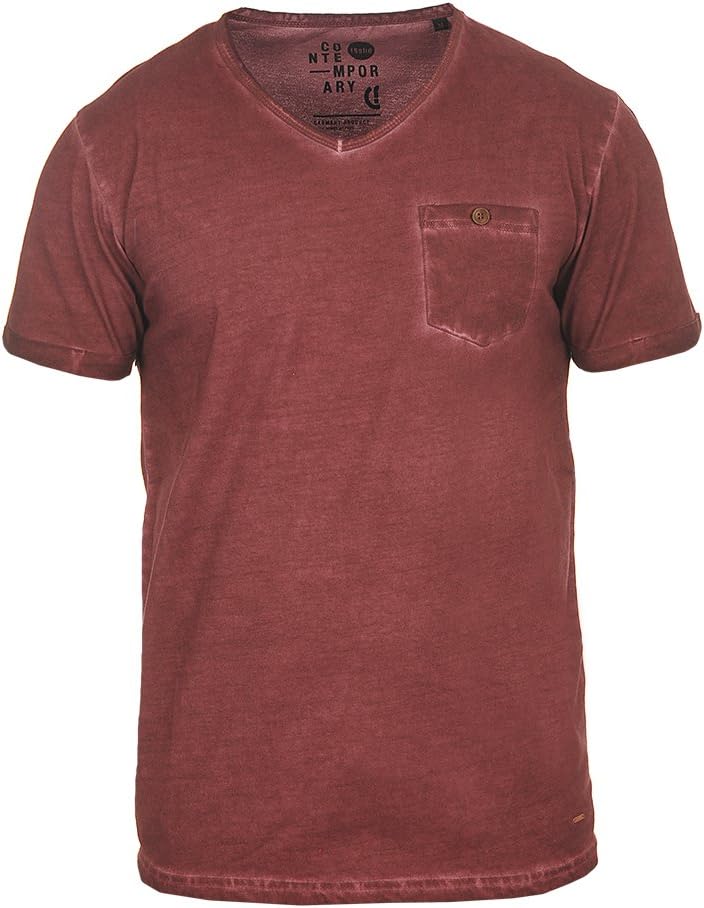 Solid Tinny Men's T-Shirt Short Sleeve Shirt Tee with V-Neck Made of 100% Cotton