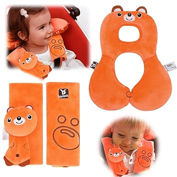 Amazon Com Car Seat Strap Covers Head Support Pillow 6 12
