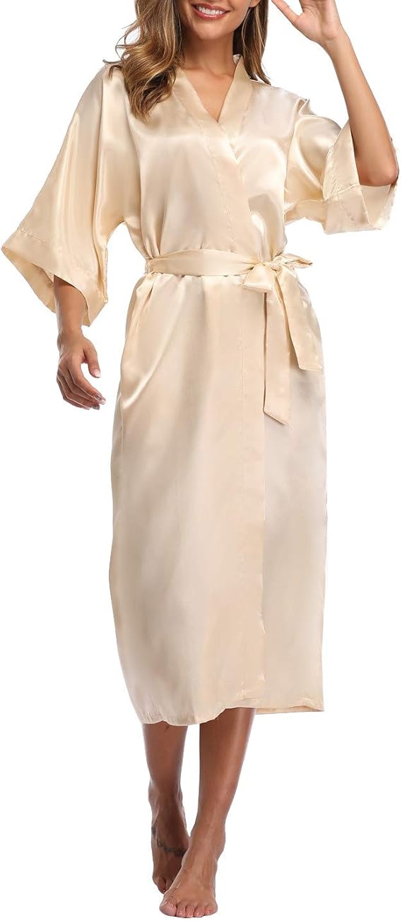 bademantel damen satin