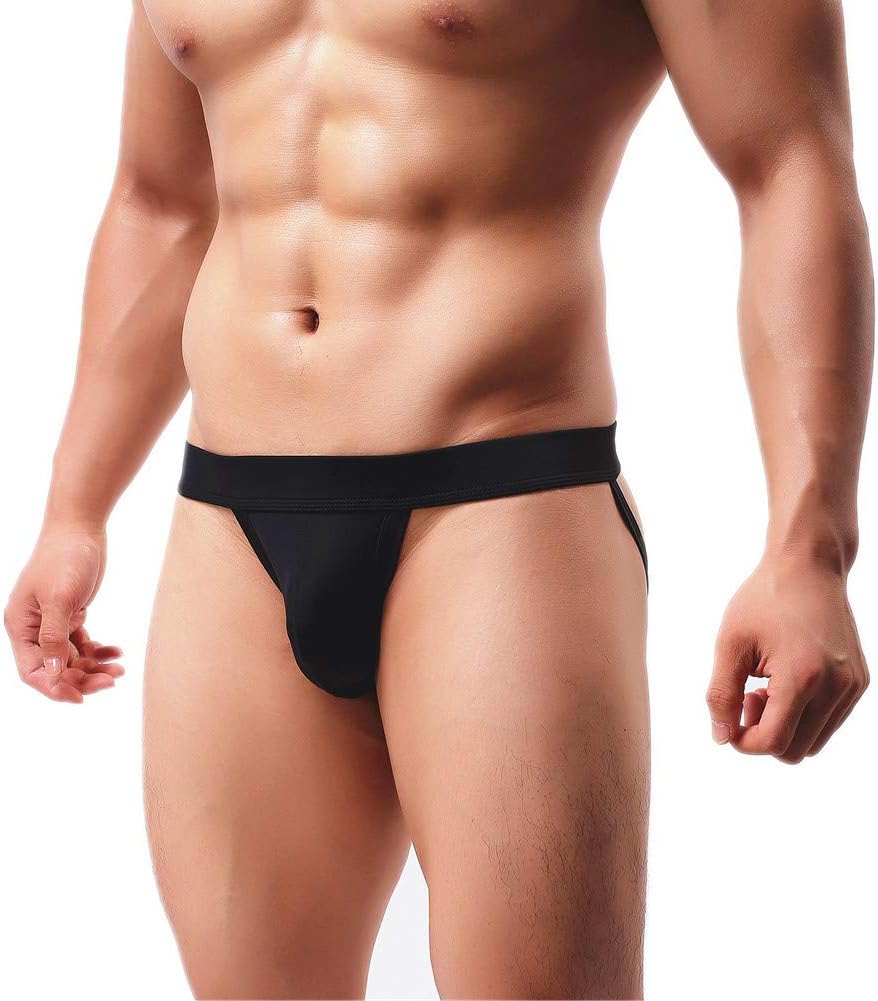 G Sir Mens Thong Comfy Pouch Athletic Supporter Performance Jockstrap Elastic Waistband Sexy Underwear,Multi-Color Optional