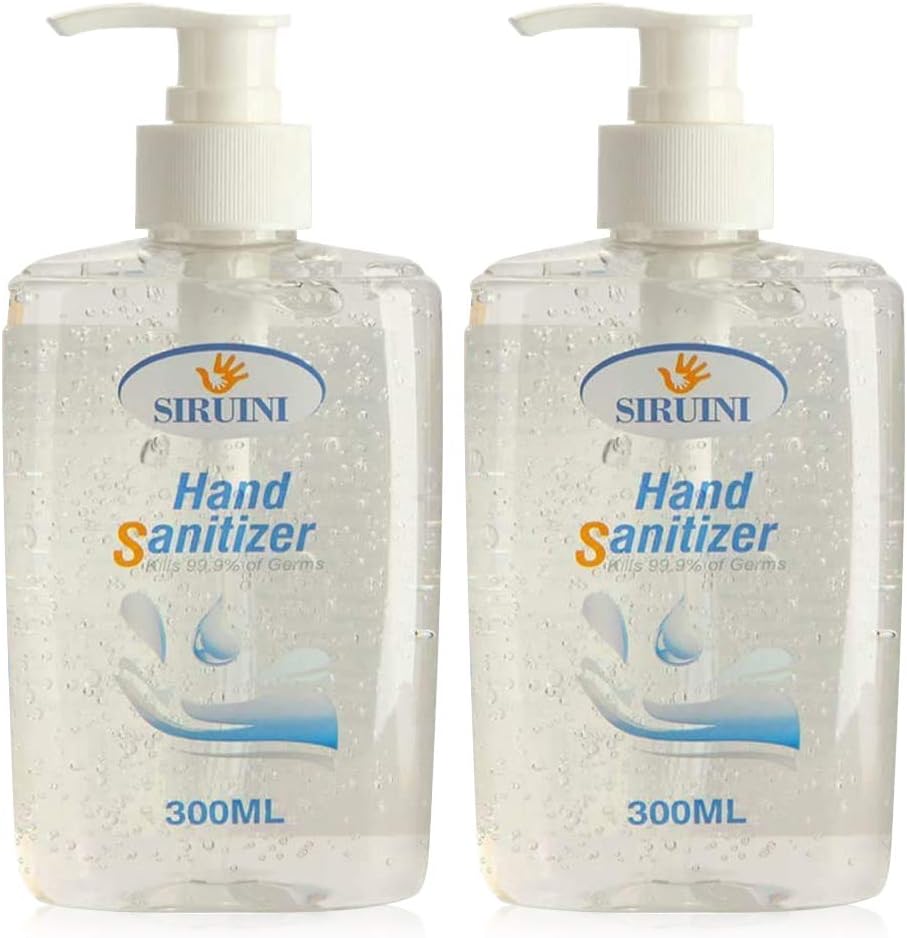 Hand Sanitizer Gel with Pump, No-wash Foaming Hand Soap, Moisturizing and Refreshing Sanitizer Pack of 2