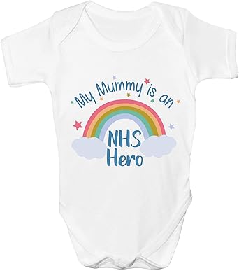 personalised rainbow baby grow