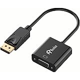 DP to VGA, Rankie Gold Plated 1080P DisplayPort DP to VGA Male to Female Adapter Converter (Black) - R1142