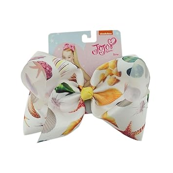 Amazon Com 1 Piece 8 Girls Hair Bows Hair Clips Large Rainbow