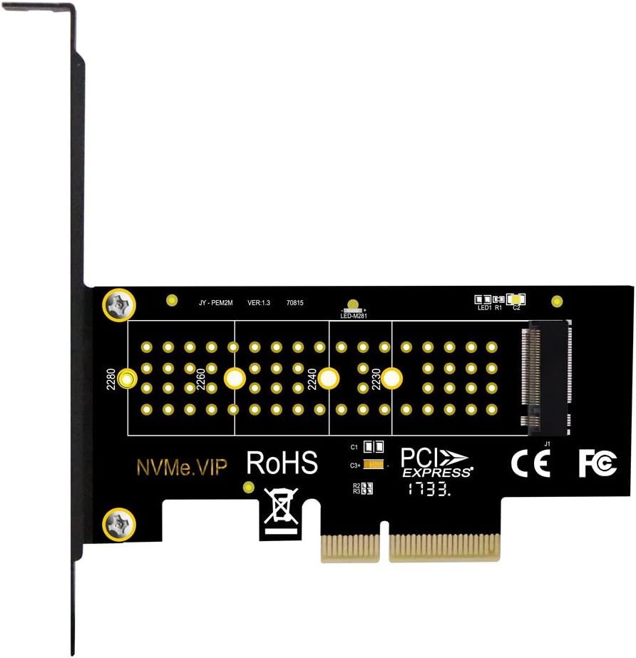 NeeyerTech M.2 NGFF PCIe SSD to PCI Express 3.0 x 4 Adapter Card