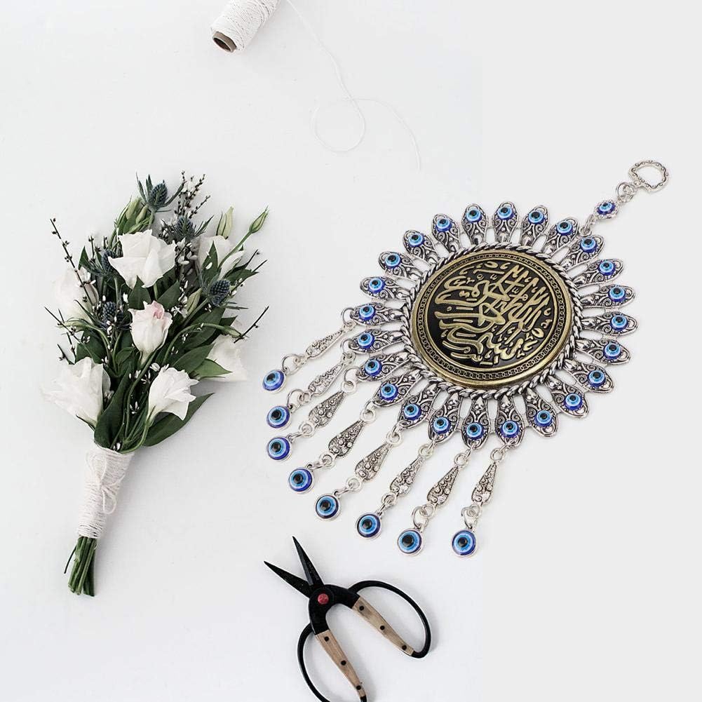 Hztyyier Turkish Blue Evil Eye Beads Ornament Amulet Delicate Blue Glass Pendant Home Lucky Protection Wall Hanging Decor - Image 4