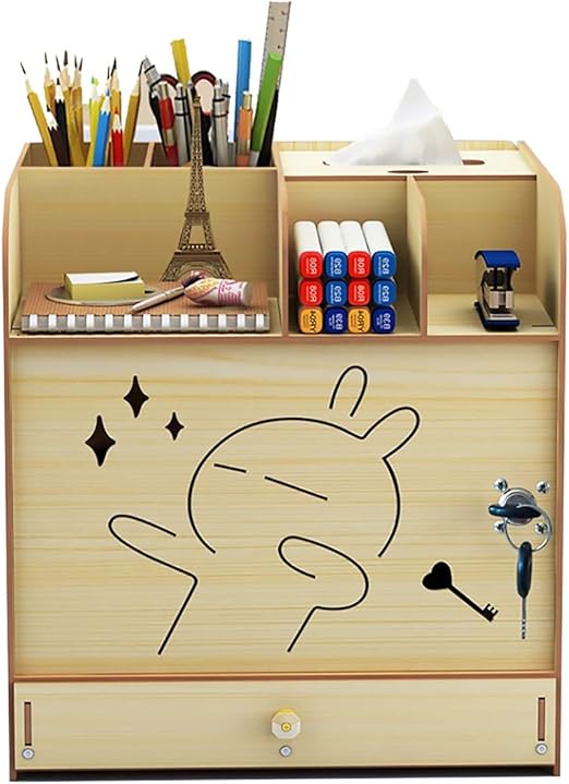 Amazon Com Bxyxj Wood Thickening File Cabinet Drawer Cabinet With Lock Multilayer File Box Suitable For Office Furniture Makeup Storage Color White Maple Home Kitchen