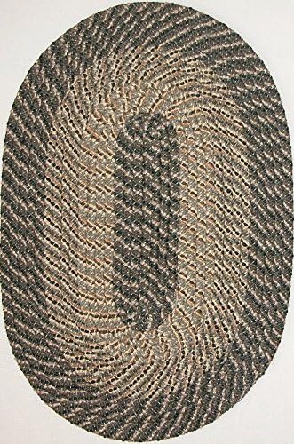 Plymouth 7' ROUND Braided Rug in Ponderosa Pine (Medium/Dark Olive Tones)