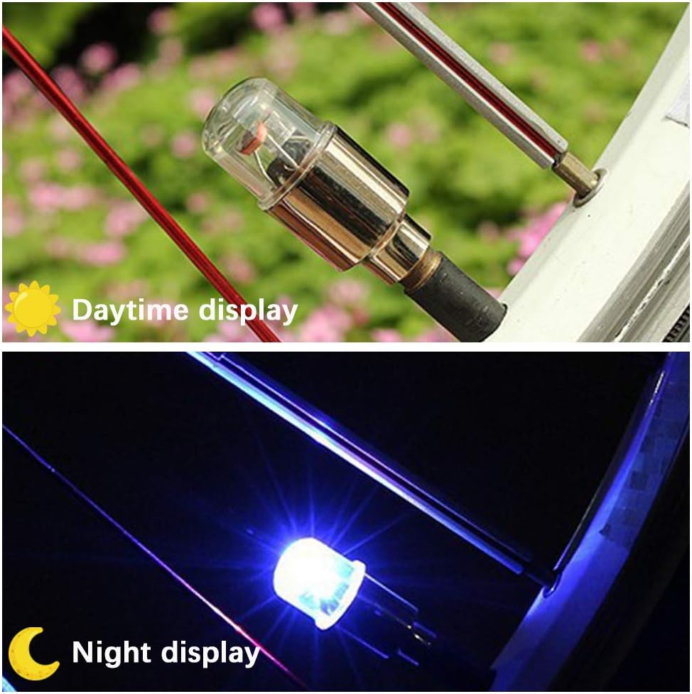 20 PCS LED Bike Wheel Lights, Tire Tyre Wheel Valve Caps Lights, Multicolor Waterproof Tire Motion Neon Light Lamp for Car Bike Bicycle Motorcycle (5 Colors Light): Automotive