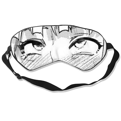 Ahegao O-Face Eye Mask Portable Sleep Mask for Airplane Travel Home Office Outdoor
