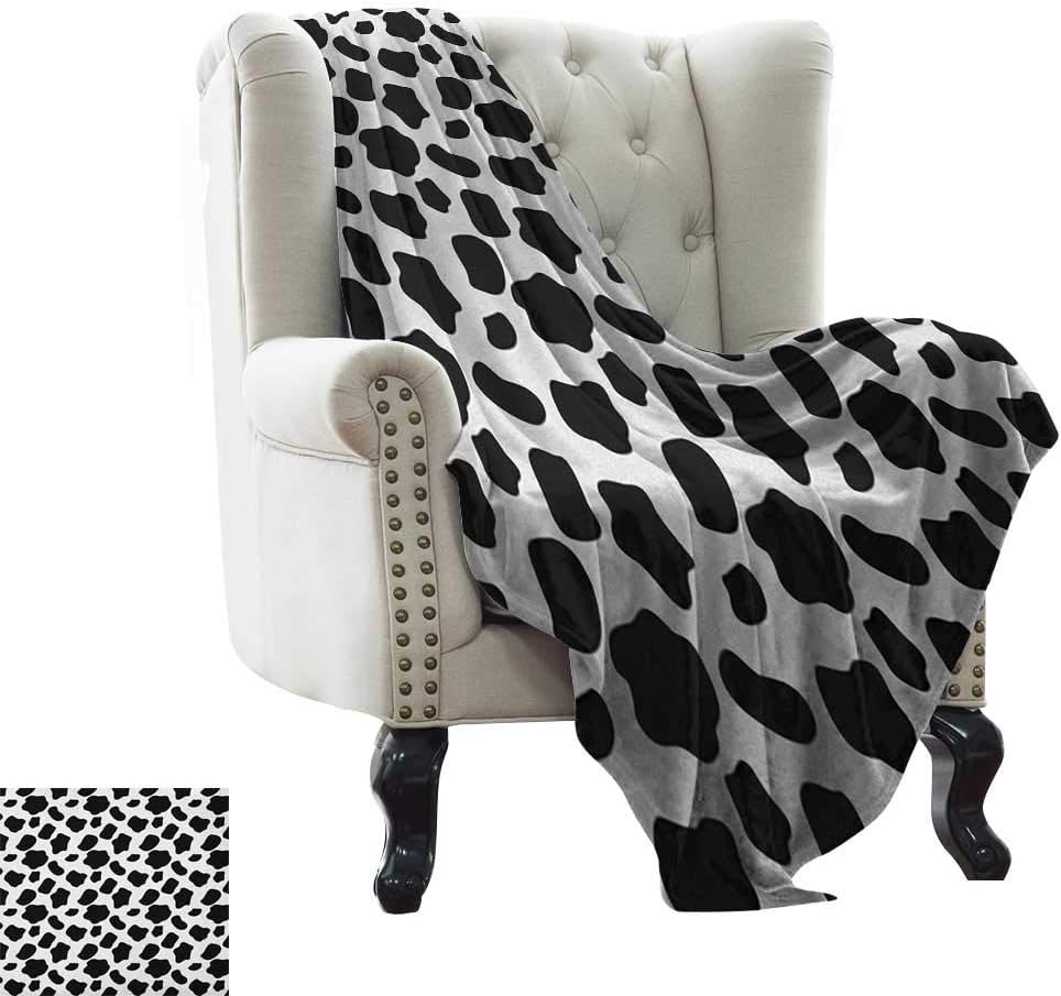 LsWOW King Size Blanket Cow Print,Cattle Skin Pattern with Scattered