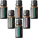 Onepure Aromatherapy Essential Oils Gift Set, 6 Bottles/10ml each, 100% Pure (Lavender, Tea Tree, Eucalyptus, Lemongrass, Sweet Orange, Peppermint)