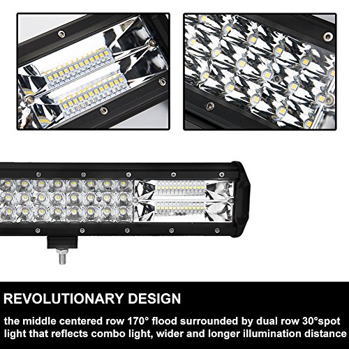 19 Inch 540W Triple Row Led Light Bar 40500LM Super Bright Flood Spot Combo Beam Led Bar Off Road Lights for Trucks, 2 Years Warranty, 1Pc - Thumbnail 3