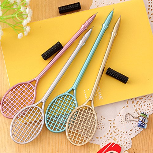 Yeefant Luxury Fountain Pencil for Kids Students, 4 PCS Tennis Racket Writing Pen Gel Pens Kawaii Pen Cute Stationery Gifts,Executive Painting Pencil Set,Art Gift Pen,Calligraphy Painting