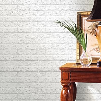 Buy Laylala 10pcs 3d Brick Wall Stickers Pe Foam Self Adhesive Wallpaper Peel And Stick 3d Art Wall Panels For Living Room Bedroom Background Wall Decorationwhite Pe 69 77 Online In Taiwan B07bq3zzty