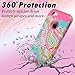 iPhone 5S Case, AnnBay For Apple iPhone 5/5S/SE Case Hybrid Cover Shock-Absorption TPU+PC and 2 Pieces Anti-Scratch High Impact Dual Layer Case Heavy Duty Case Armor Cover for iPhone 5 5S SE(Hot pink)