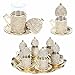 (SET of 6) Turkish Tea Glasses Set Saucers Holders SpoonsDecorated with crystals