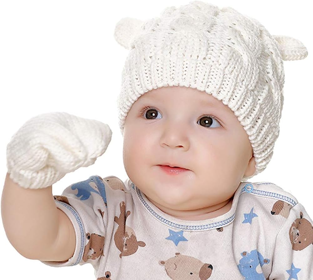 infant winter hat and mittens