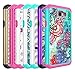 Galaxy On5 2016 Case, Style4U Cute Owl Shock Resistant Studded Rhinestone Crystal Bling Hybrid Armor Case Cover for Samsung Galaxy On5 G570 2016 Release with 1 Style4U Stylus [White/Teal]
