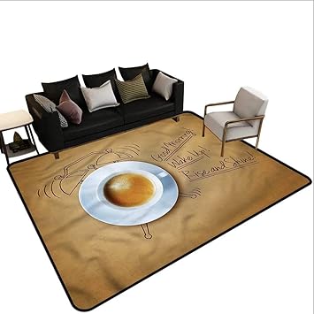 Amazon Com Coffee Outdoor Kitchen Room Floor Mat 80 X 96 Alarm