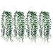 Artificial Ivy Fake Hanging Vine Plants Decor Plastic Greenery for Home Hotel Office Kitchen Wedding Party Garden Craft Art Decor Hanging Basket (Pack of 4PCS)