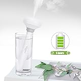 FIGROL USB Portable Mini Humidifier With Built-in 800mA Battery, Supports Maximum 5 Hours Spray Without Cable,Cool Mist Humidifier Air Humidifier For Travel Office Hotel Household Without Water Bottle