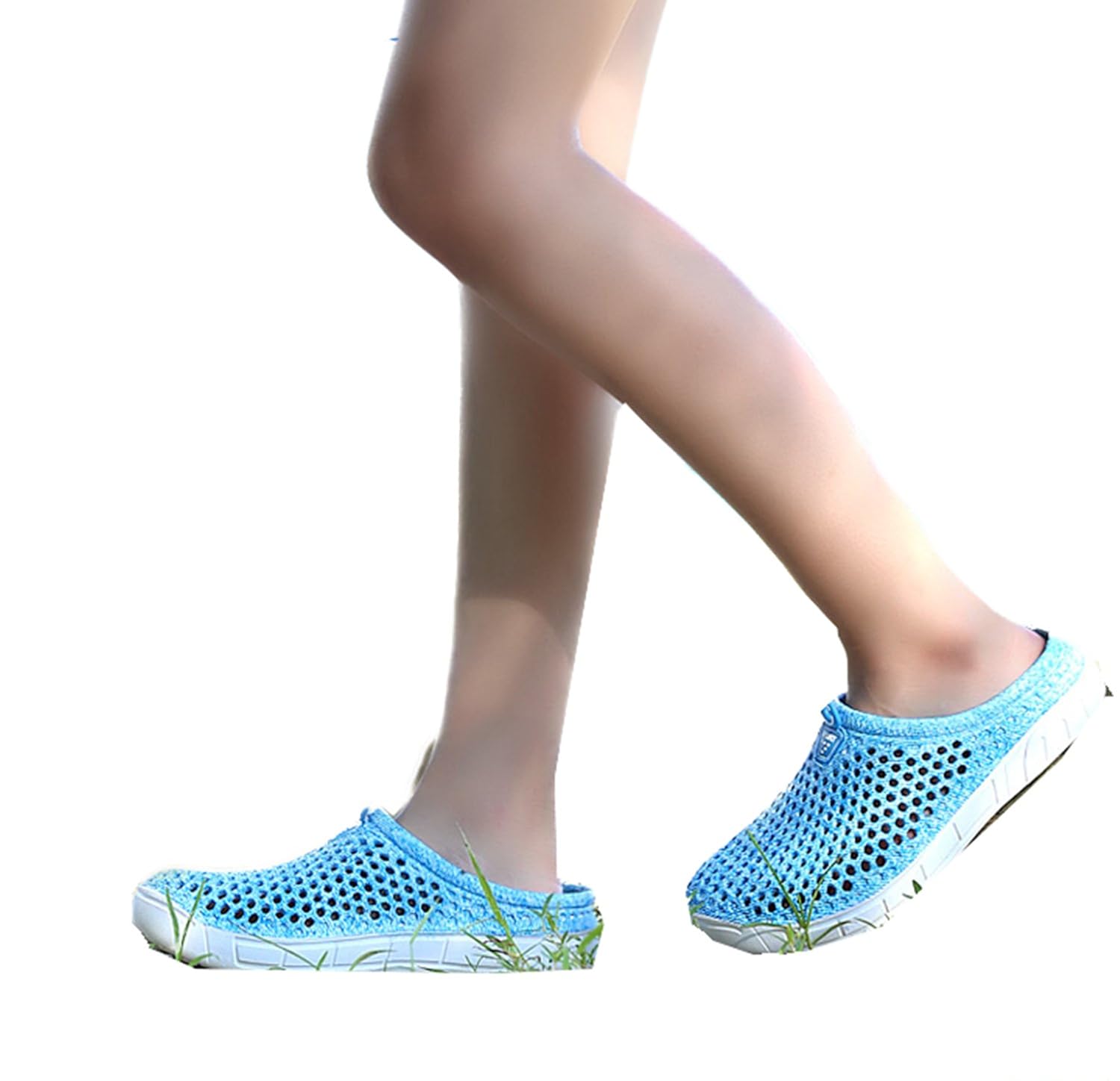 di grazia girls/women breathable clog style fashion sandals (sea blue, blue-rubber-flats-39)