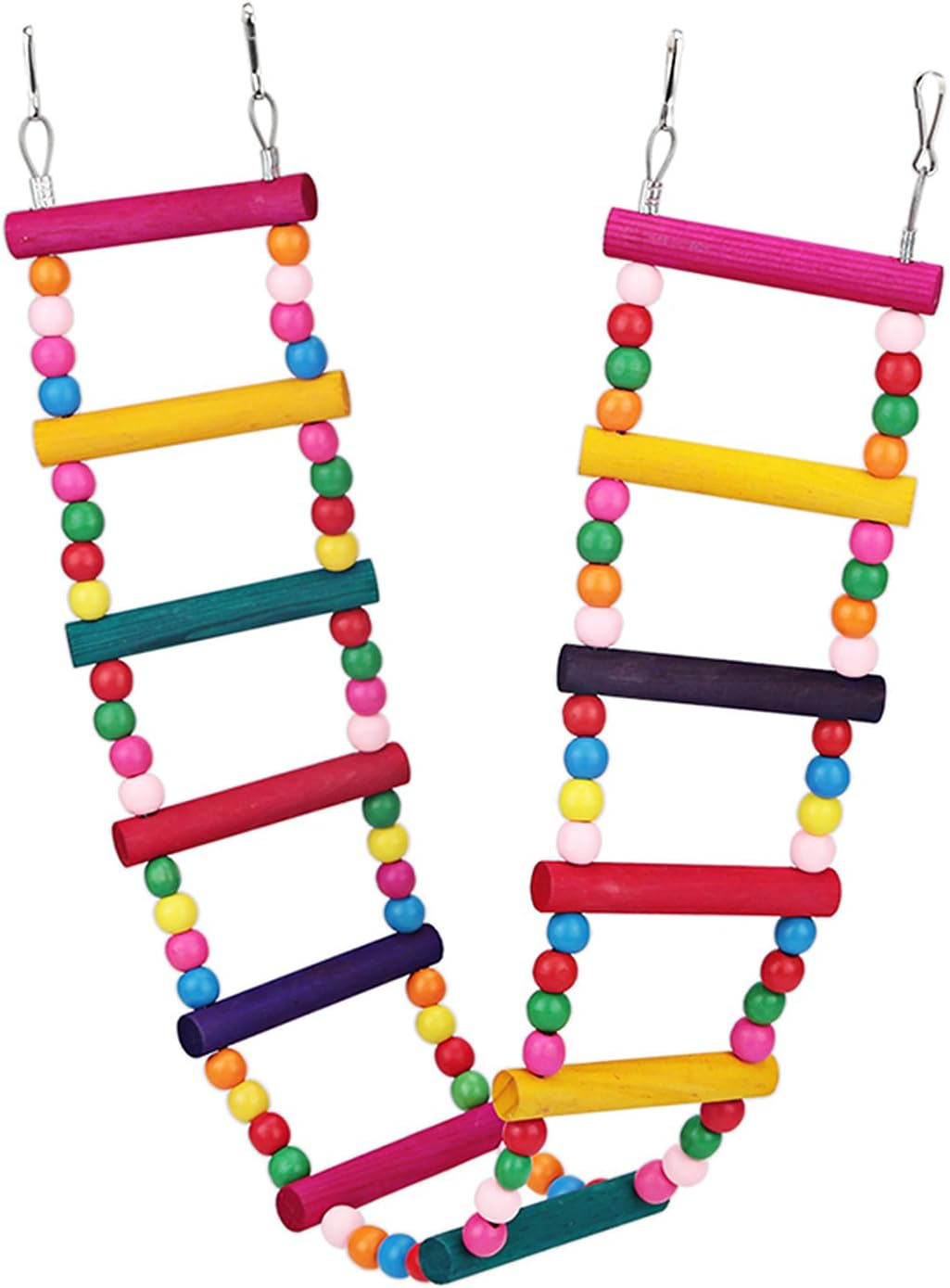 Bird Parrot Toys Ladders Swing Chewing Toys Hanging Pet Bird Cage Accessories Hammock Swing Toy for Small Parakeets Cockatiels, Lovebirds, Conures, Macaws, Lovebirds, Finches (12 Ladders) : Pet Supplies