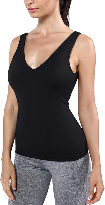yoga tank with built in bra