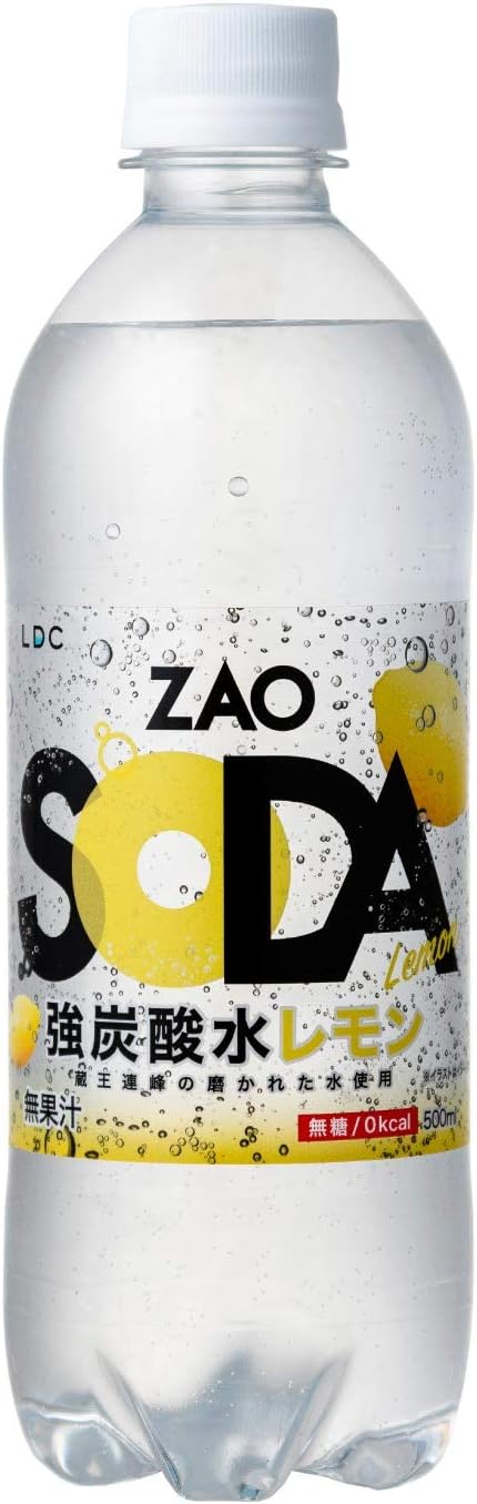 Amazon Zao Soda 強炭酸水 500ml 24本 レモン Zao Soda 炭酸飲料 通販