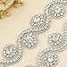 Crystal Rhinestone Applique Wedding Beaded Applique 1 Yard DIY Bridal Applqiues for Wedding Dress Embellishment Decoration