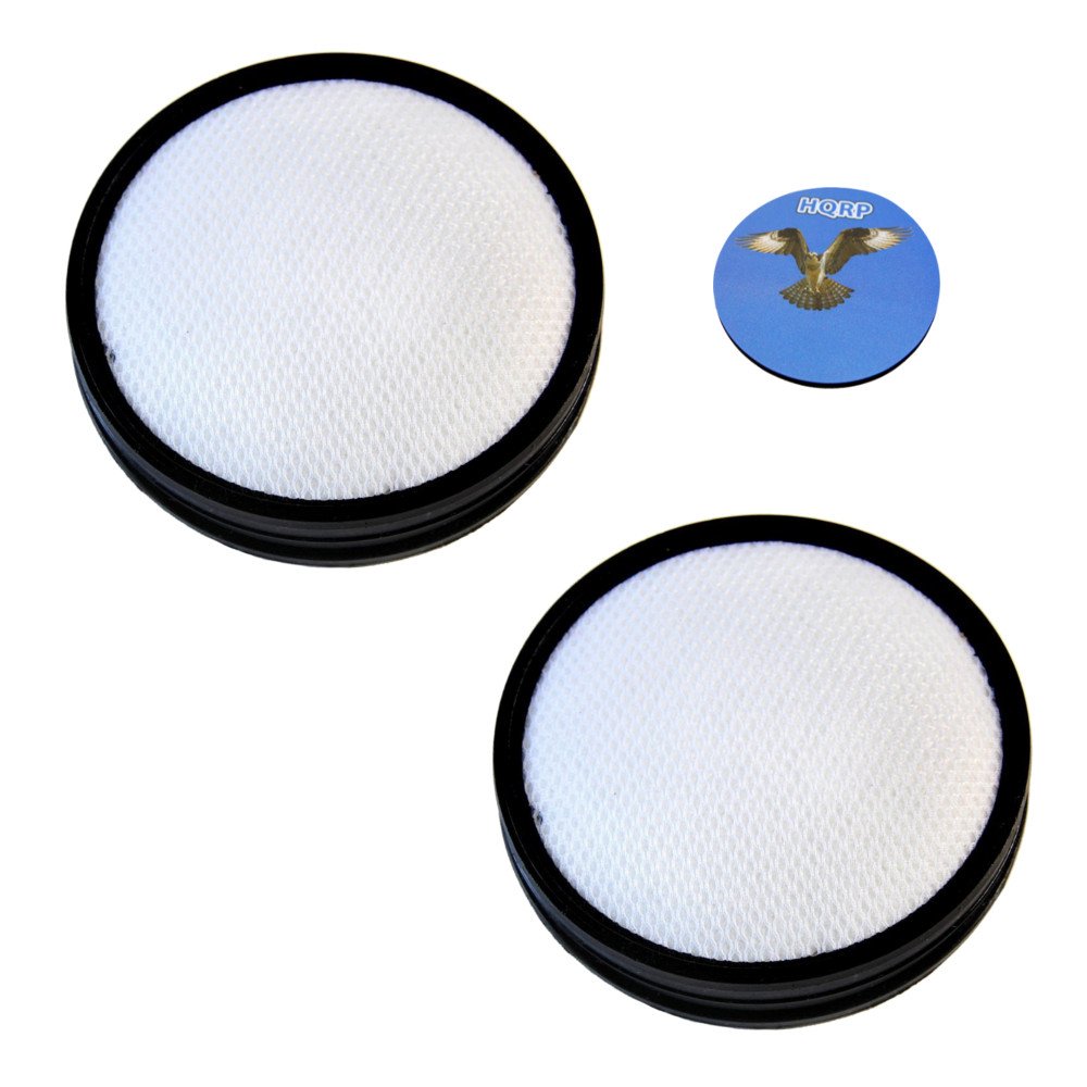 HQRP 2- Pack Washable Pre-Motor Filter for Dirt Devil UD70250B Dash Upright with Vac+Dust Floor Tool Plus Coaster