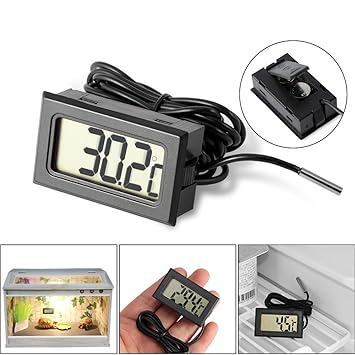 Milnnare - Termómetro milnnare resistente al agua con pantalla LCD ...