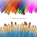 Paint Brushes 50 Pcs, heartybay Nylon Hair Brushes Set Acrylic Blue Round Pointed Paints Brush for Watercolor Oil Painting