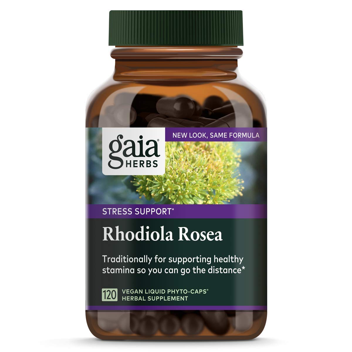 Gaia Herbs, Rhodiola Rosea, Stress Support, Adaptogenic Herb, Vegan
