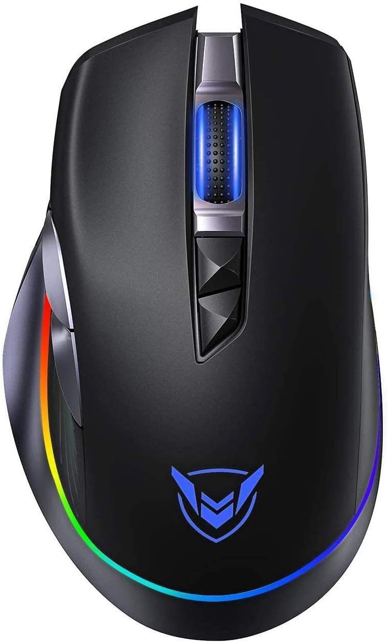 Holife Gaming Mouse RGB Wireless Mouse Programmable Button Type C Interface Ergonomic Adjustable Weight 10000 DPI -255 Wireless & Wired RGB Mouse Ergonomisch