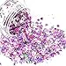 Purple Fairy - Iridescent Cosmetic Glitter, Chunky Glitter Festival,Shining Makeup Glitter for Beauty Makeup Face Body Hair Nails