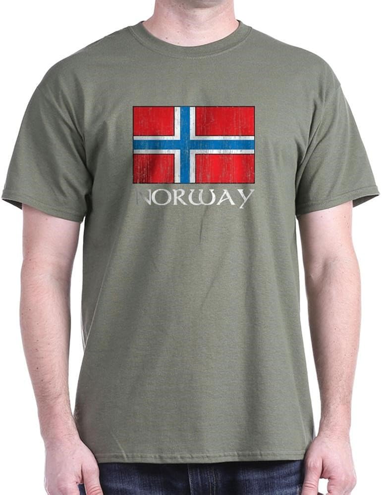 CafePress TShirt mit NorwegenFlagge, 100 Baumwolle, dunkel Amazon.de Bekleidung