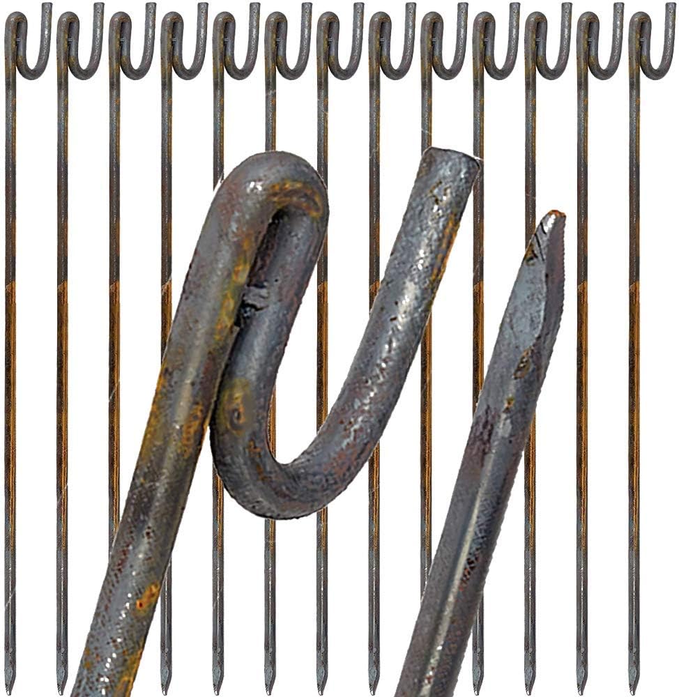 GroundMaster Barrier Fencing Pins Strong Metal Stakes Safety Fencing