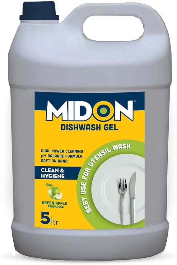 Midon Dishwash Gel 5L Premium Dish Wash Best Use For Utensil Wash