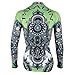 Cycling Jersey, QinYing Women Patterns Stylish Breathable Bicycle Jersey Long Sleeve Green M