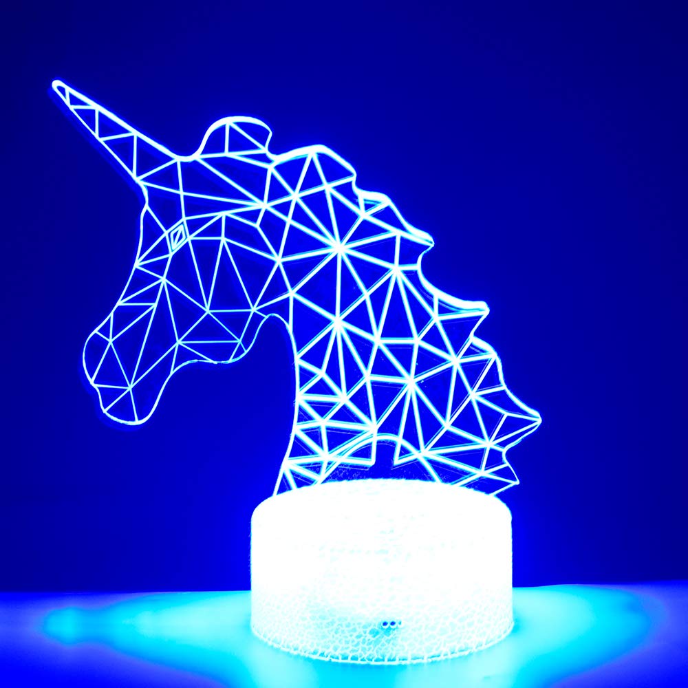 Unicornio Suministros para la Fiesta Enchufar Lámpara de Mesa LED para
