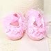 FlyingP Mary Jane Shoes Baby Infant Soft Sole Princess Lace Trim Socks for 3-6 Months Baby Girls