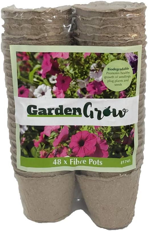 Thompson & Morgan Biodegradable Plant Fibre Seed Pots for Seeds Seedlings & Cuttings, An Eco-friendly Alternative to Plastic