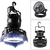 Odoland Portable LED Camping Lantern with Ceiling Fan - Hurricane Emergency Survival Kit