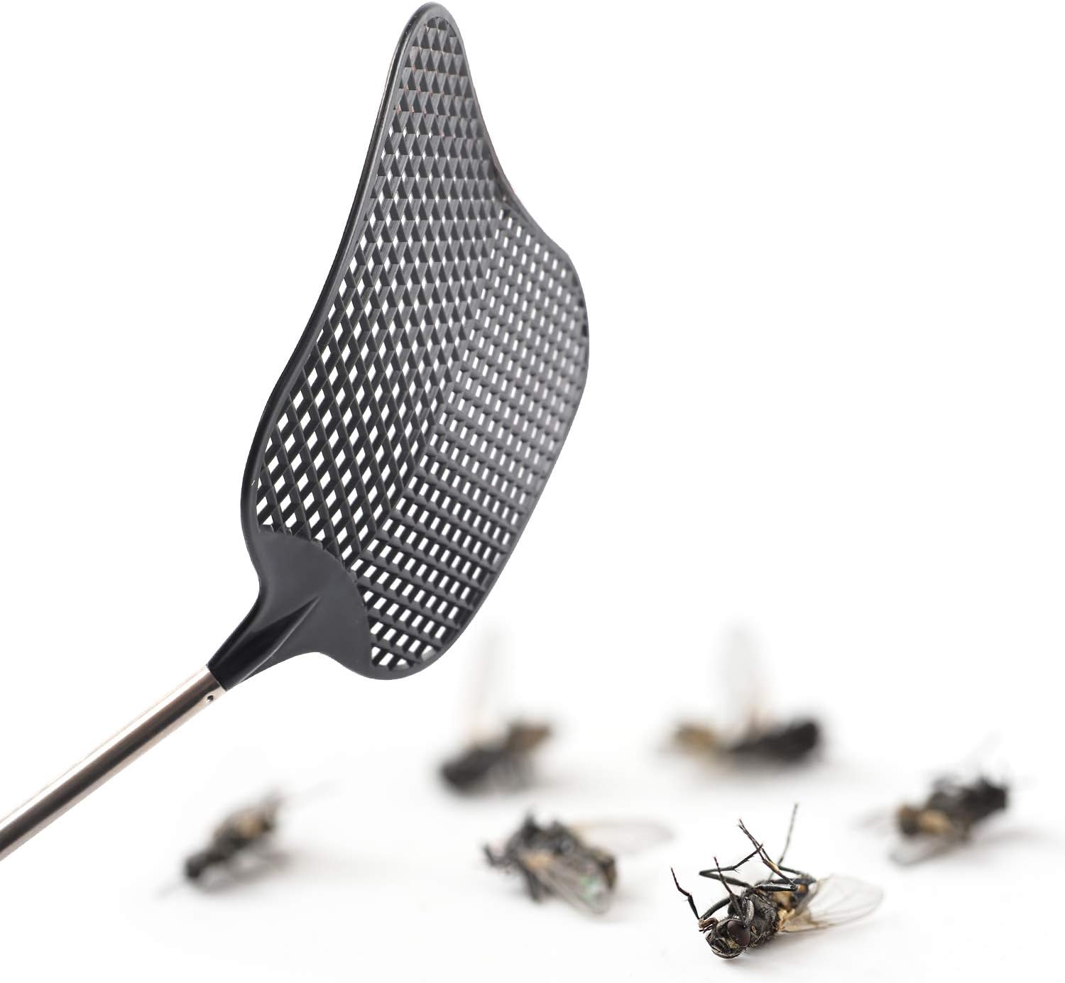 STUHAD 4 Pack Retractable Fly Swatters Heavy Duty Set, with Durable Telescopic Stainless Steel Handles, for Home, Classroom and Office: Garden & Outdoor