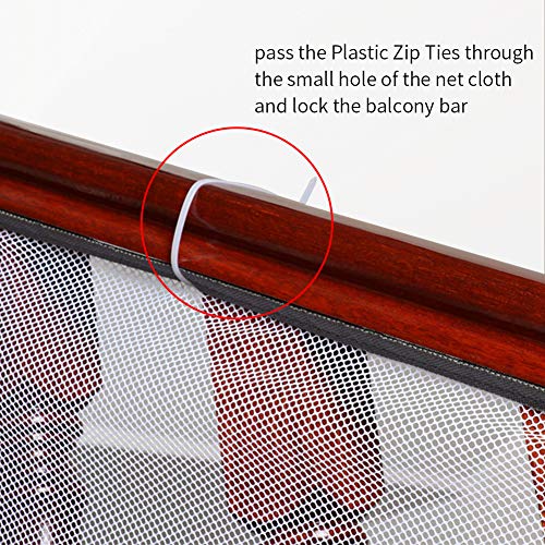 COCODE Child Safety Net - Safety Mesh Netting for Rail Balcony Banister Stair for Baby Kids Toys Pets, Safe for Indoor, Outdoor, Patios - 10ft x2.5ft